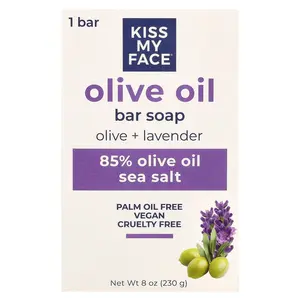 Kiss My Face Olive Oil Bar Soap, Olive & Lavender, 8 oz (230 g)