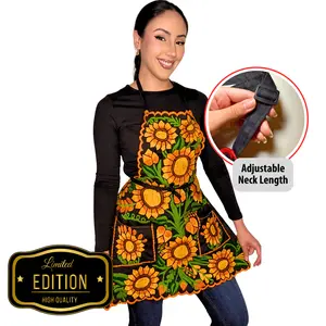 Mi Agenda Sunflower Girasol Embroidered Apron Handmade in Mexico Limited Mother's Day Edition
