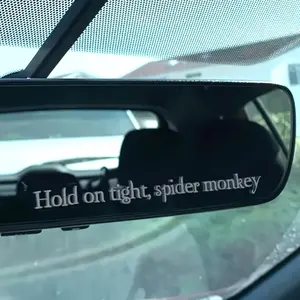 Hold On Tight, Spider Monkey - Durable Waterproof Vinyl Decal for Car Mirrors, Windows, Laptops and More - Easy to Apply Decorative Decal for Home and Vehicle Sticker for Cars