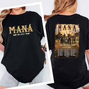Mana Tour 2026 T-Shirt, Mana Band Tour Shirt, Mana Mexico, Mana Vivir Sin Aire, Latin Rock