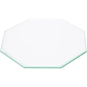Plymor 3.5" Octagon, 3mm Thick Beveled Clear Glass