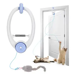 Door hanging interactive cat toy