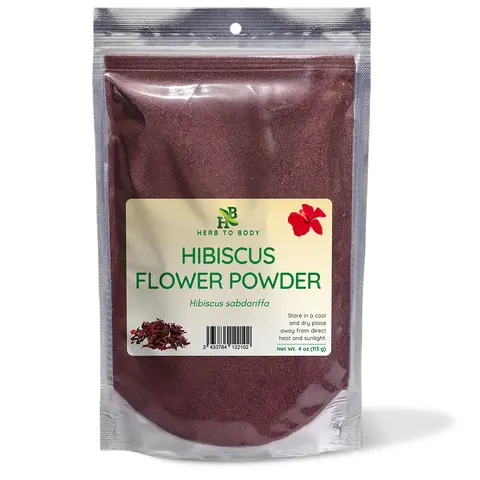 Hibiscus Flower Powder - Tart Tea & Drink Mix, 4 oz | Refreshing Drink Enhancer | Herb To Body