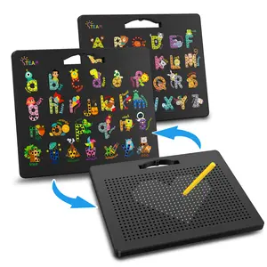 2-In-1 Magnetic Alphabet Board, Preschool Alphabet Tool, Learn Uppercase & Lowercase Letters, Educational Toy for Early Education, Gift for Kids Aged 3+