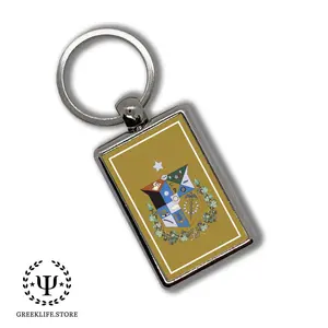 Zeta Psi Keychain Rectangular