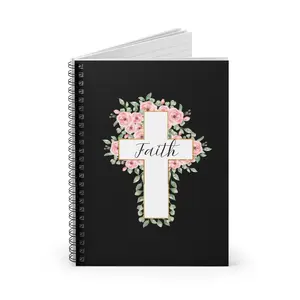 Faith-Inspired Spiral Notebook - Beautiful Floral Design, Christian Journal, Gift for Friends, Inspirational Diary, Stationery