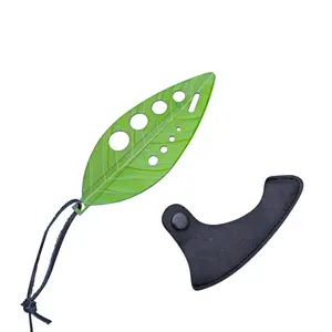 HomeWinner 9 Holes Stainless Steel Herb Stripper for Kale, Chard, and Greens with Leather Case & Lanyard - Kitchen Utensil Handy Peeler