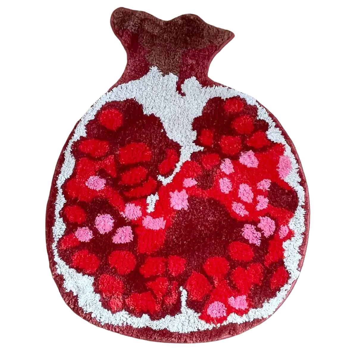 LAKEA Pomegranate Shaped Tufted Rug Decorative Living Room Carpet Bedroom Area Modern Cute Trendy Cool Thickened Luxury Cloakroom Mat Floral Area Rug Round Floral Rug Fluffy Rug