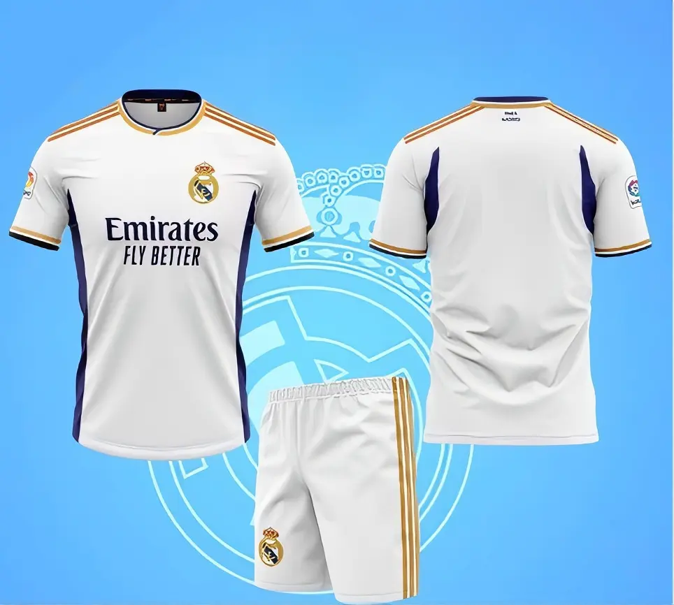 Real Madrid Club Football Kit – 2023 Retro Edition – Premium Match-Grade Fabric