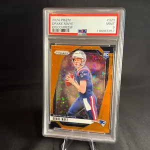 2024 Prizm Disco Drake Maye PSA 9