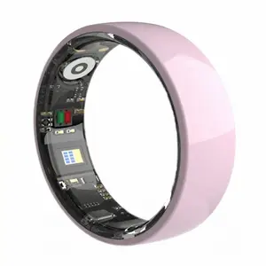 R8 Smart Ring Health Tracker - Heart Rate Sleep Monitor, Daily Activity Tracking, Step Counter, IP68 Waterproof 5ATM, 3-Day Battery, Bluetooth 5.3, Lightweight Ceramic Design with Charging Cable