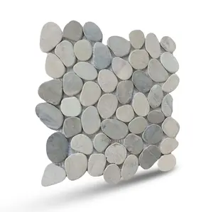 Sliced Pebble Mosaic Tiles, Stone Mosaic Wall & Floor Tile