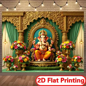 Festive Decoration Backdrop Tapestry Luxury 100% Polyester Fade Resistant Home Outdoor Room for Event Planners 2D Flat Printing