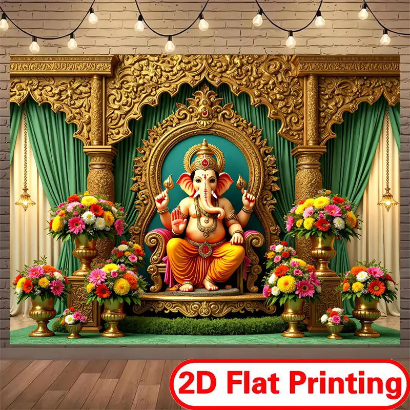 Festive Decoration Backdrop Tapestry - 100% Polyester, Fade-Resistant, 2D Flat Printing, Luxury Home & Outdoor Decor for Event Planners, Ideal for Room Decor