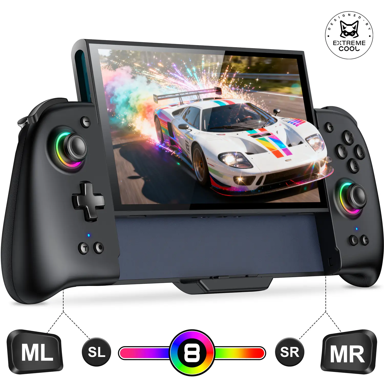 BEBONCOOL Switch 2 Pro Wireless Controller, Hall Effect No-Drift Joystick, Ergonomic Gamepad with Turbo/Macro, 10H Battery, RGB Lights & Stable Connection for Switch 2/Switch