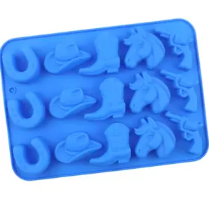 Western Cowboy Silicone Chocolate Mold 15 Cavity