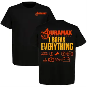 Duramax Turbo Diesel Shirt, I Break Everything Funny Diesel Truck Graphic Tee, Mechanic Gift for Men Women