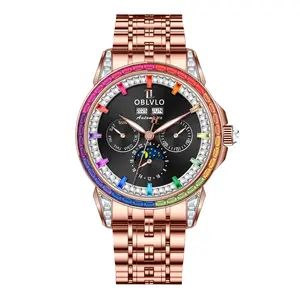 OBLVLO Observatory Multi-function Perpetual Calendar Automatic Mechanical Watch Men's Luxury Watch