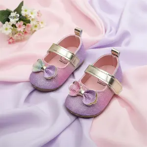 Baby Girls Princess Bow Decorated Shoes - Soft PU Leather, Non-Slip Bottom Prewalker Infant First Walker Toddler Shoes, Prewalker Shoes