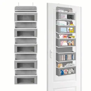 Over-the-Door Hanging Storage Organizer with 5 Large Pockets, Anti-Tilt Door Organizer for Bedroom, Bathroom, Pantry & Kids Room