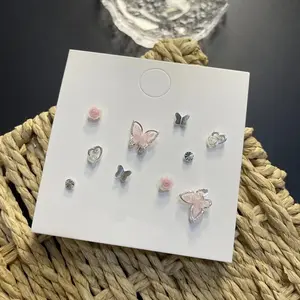 Alloy earrings, cute and versatile girl ear bone studs