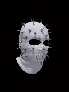 Teen Winter Hat Halloween Hip Hop Punk Style Streetwear Warm Skull Knit Beanie for Boys & Girls, Trendy Cold Weather Headgear for Youth