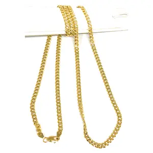 10k Solid Gold Miami Cuban Link Chain 18-28 inches 3.6mm (Semi-Hollow Style)