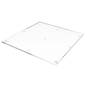 Clear Acrylic Cutting Board with Rubber Anti Skid Feet Flat Transparent Tile for Chopping Fruit Charcuterie Board Restaurants Home or Commercial Kitchens by 321 Plastics