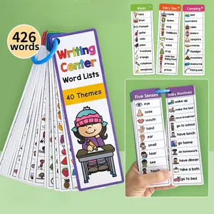 English Vocabulary Flashcards for Kids, 21 Seasonal Weather Animal Daily Life Words, 40 Double-Sided Learning Themes