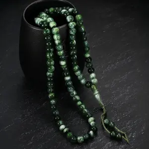 Green Round Acrylic Beads, Prayer Beads, Buddha Beads, Stress Relieving, Perfect for Father's Day, Perfect Holiday and Birthday Gift Accessories for Family, Friends, and Couples