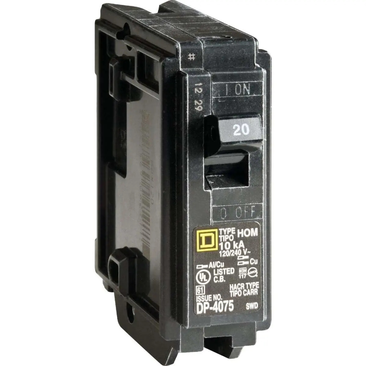 HomeLine 20 amps Plug in Single Pole Circuit Breaker