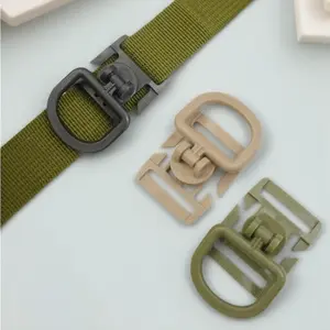 Multi-Function Tactical Carabiner D-Ring Clip: Water Tube Holder, Elastic Cord Lock, Backpack Strap Organizer. 360° Swivel, Lightweight Gear Attachment for Outdoor Essentials.