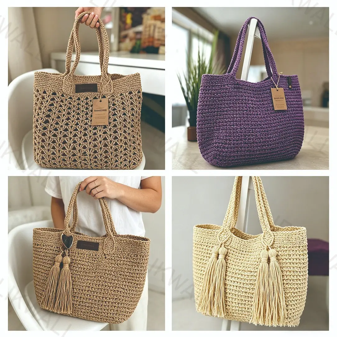 Crochet Handbag Patterns Book, 48 Pages of Stylish, Trendy Bag Designs, Variety, Perfect for Crafting, Crafters, DIY Projects, and Fashion Enthusiasts