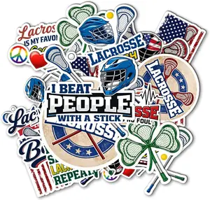 pcs Lacrosse Stickers, Funny Lacrosse Stickers, Funny Motivation Sports Decals, Lacrosses Players Decal for Laptop Water Bottle Toolbox Phone Case Guitar Luggage Helmet  inches