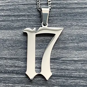 XXXtentacion 17 Necklace - 1.25" Mirror Polished Stainless Steel Pendant Laser Carved Surgical Grade 316L Choice of Chain Free Gift Included