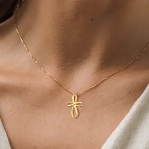 U7 Infinity Cross Women Necklace Dainty Necklaces