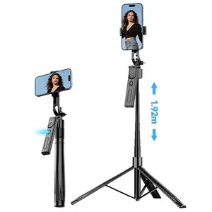 Facial Ai Auto Tracking Phone Selfie Stick, Gesture Control 360° Rotating Smart Tracker, Anti-Shake Extendable Tripod for Video, Vlog, Live Streaming