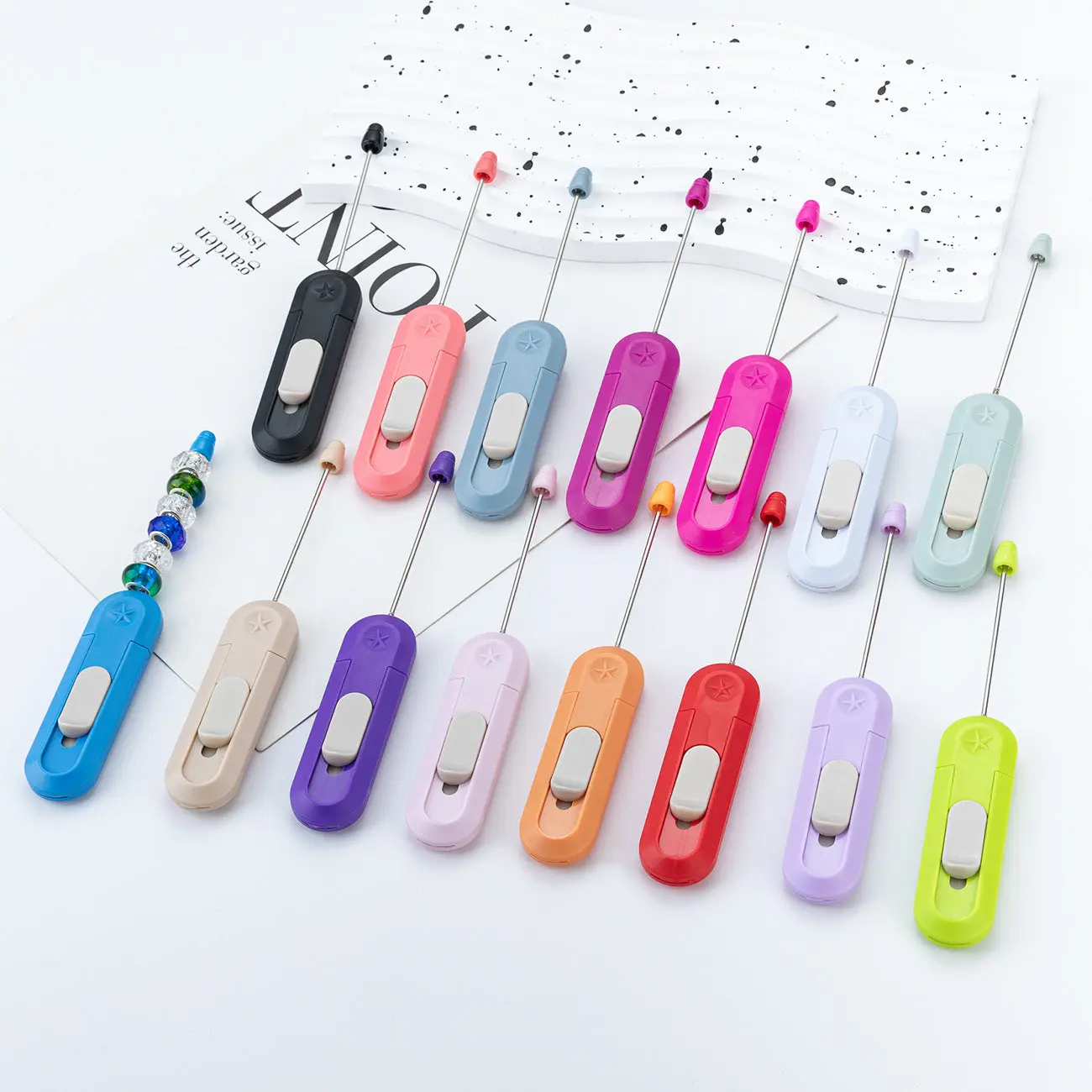 Creative DIY beaded cutter  convenient for unboxing artifact utility knife handmade paper cutting  wholesale