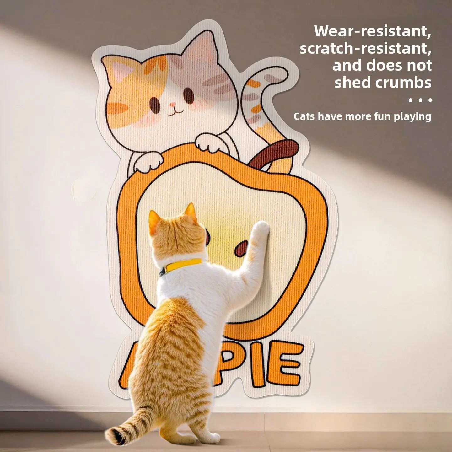 New polyester cartoon wall sticker 19.7"x31.5" cat scratching mat and post- Scratch-resistant Multi-functional Sofa Wall Design for Enhanced Cat Play Fun