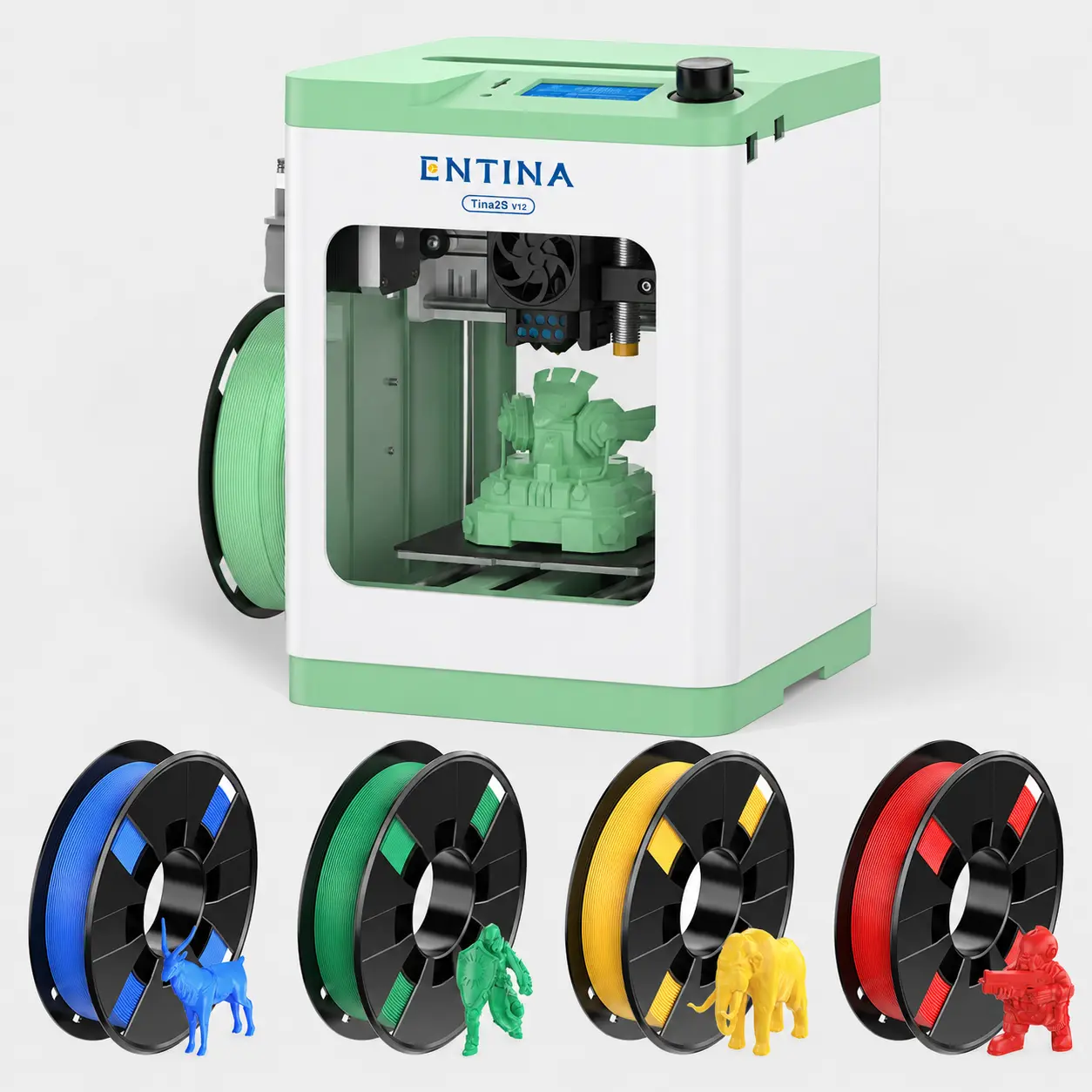 Entina TINA2S 3D Printers with WiFi Cloud Printing, Fully Assembled with Auto Leveling, Huge Library, DIY Mini 3D Printer for Beginners and Kids, High Precision 3D Printer for Home, Office & School , Birthday Gift tiktokshopbacktoschool