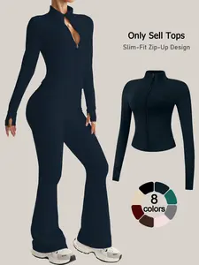 Women's Zip Up Jacket Long Sleeve Top Casual Versatile Loungewear Daily Outerwear Airport Travel Vacation Slim Fit Stand Collar Homewear Pajama Top