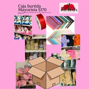 Wholesale Floral Supplies Box- crowns, Korean paper, ribbon, pins, mesh, limpiapipas