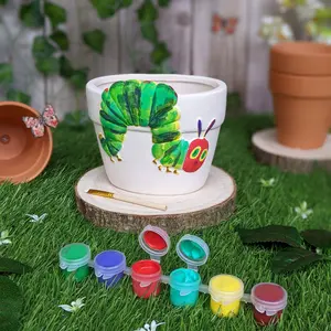 Paint Your Own Plant Pot - Hungry Caterpillar, Flowerpot Kit