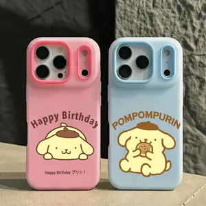 Cute Golden Retriever Pompompurin Protective Phone Case Anti-Yellowing Clear Jelly iPhone Case 17-12 Slim Soft TPU Shockproof Scratch-Resistant Cover Trendy Colors Ultra Lightweight for Daily/Travel/Work Use, Accessories