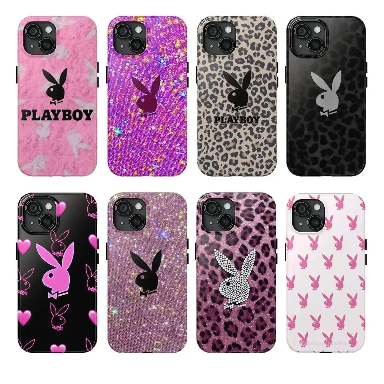 Vintage Leopard Pink Playboy Phone Case, Phone case Suitable for iPhone 17-11 Pro Max Pro Plus