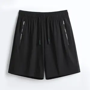 New women’s quick-dry athletic shorts, drawstring elastic waistband running shorts with zippered pockets, suitable for fitness, training, and yoga