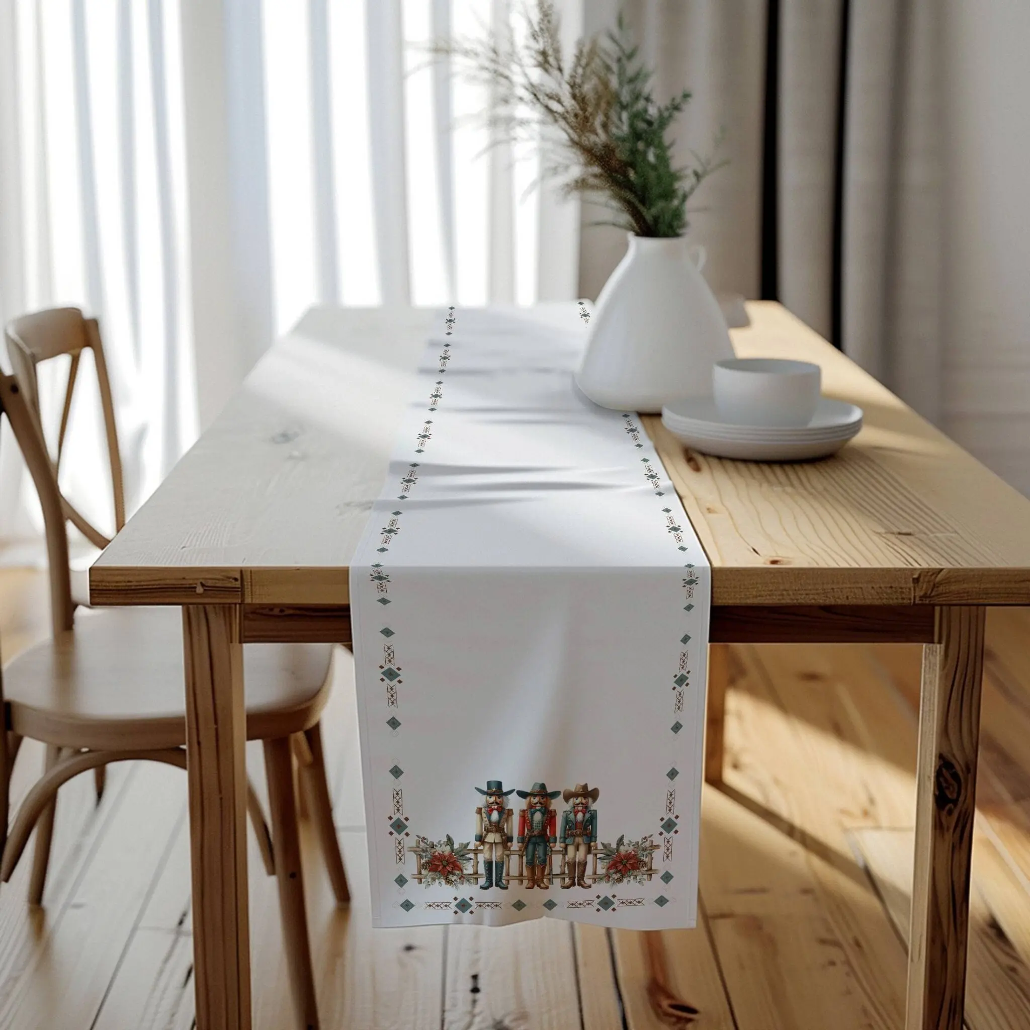 Cowboy Nutcracker Table Runner (Cotton, Poly)