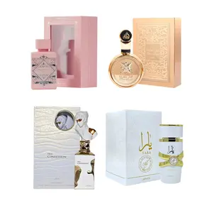(4pc Bundle Pack) Noble Blush, Fakhar Gold Extrait, Her Confession + Yara Moi by Lattafa EDP Spray, 3.4oz