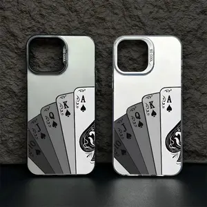 For IPhone 17 Case, Playing Cards Design, Matte Finish Shockproof Anti-Scratch Cover for IPhone 16 15 14 13 12 11 Pro Max Plus