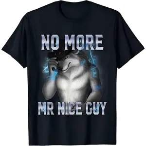 Funny Alpha Wolf Meme T-Shirt | 100% Cotton Unisex Graphic Tee | Sarcastic Humor Casual Wear for Men & Women